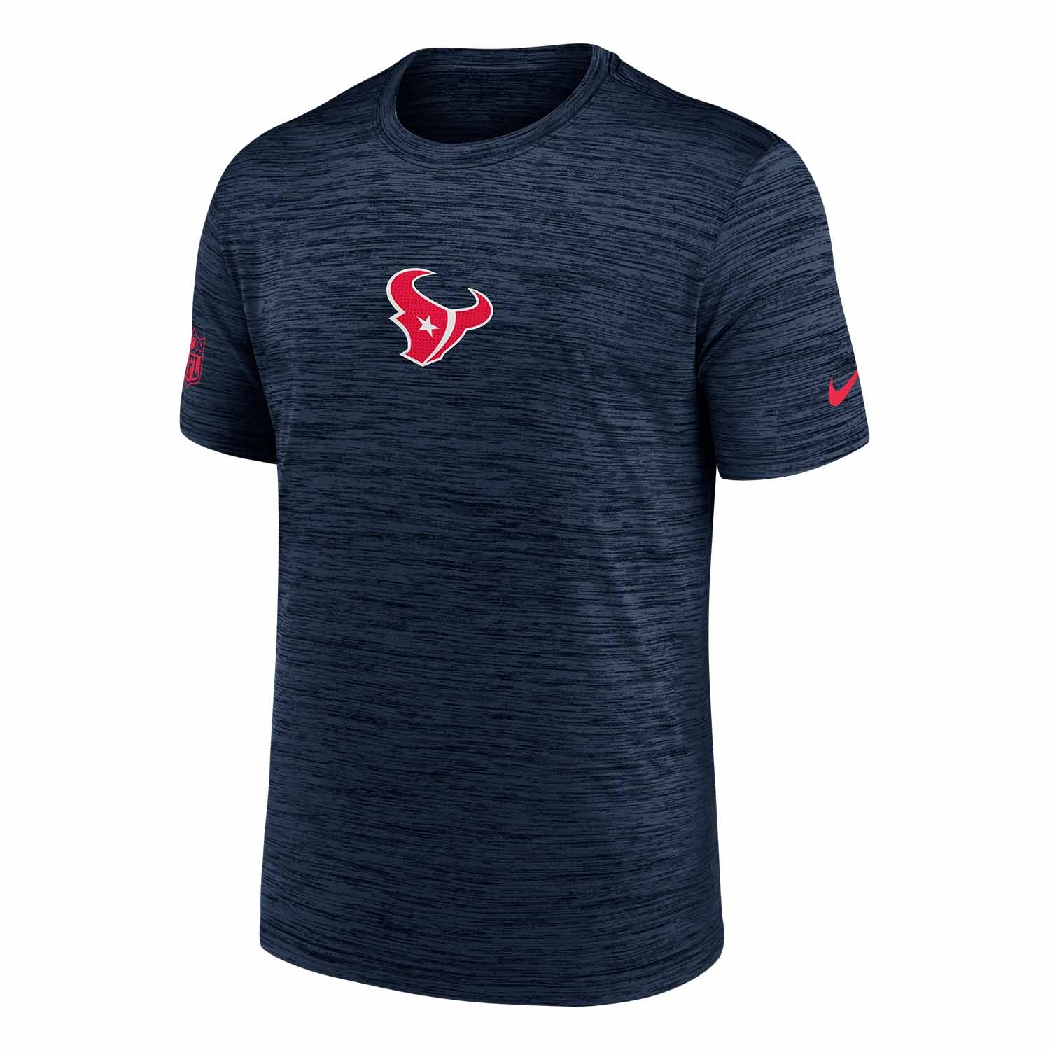 Houston Texans 2025 NFL Sideline Nike Velocity Performance T-Shirt Navy