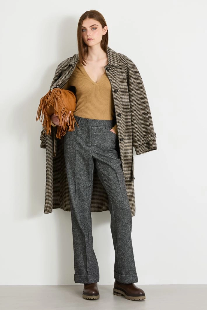 Cashmere and silk jumper - CAMEL