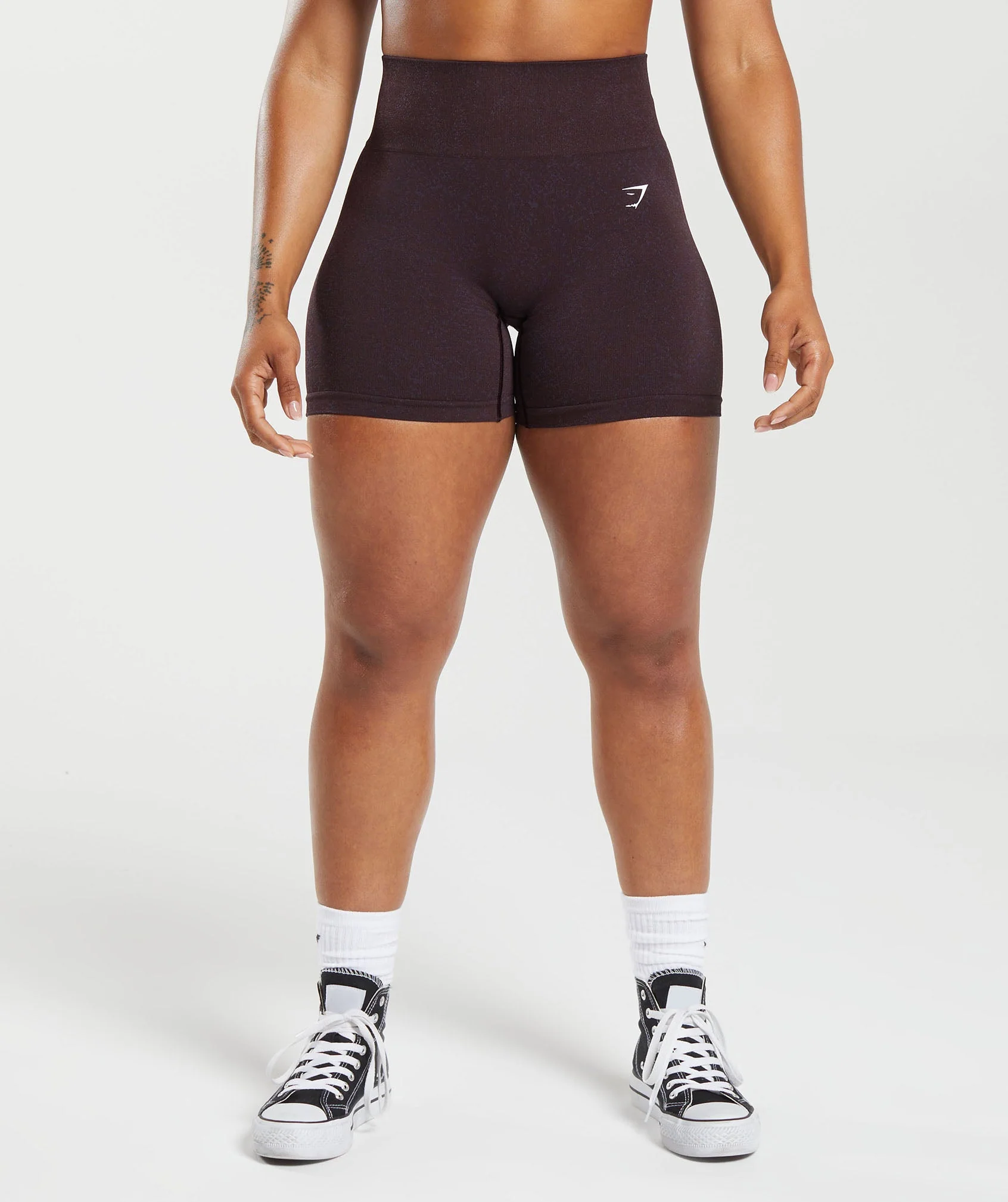 Adapt Fleck Seamless Shorts Plum Brown/Dewberry Purple