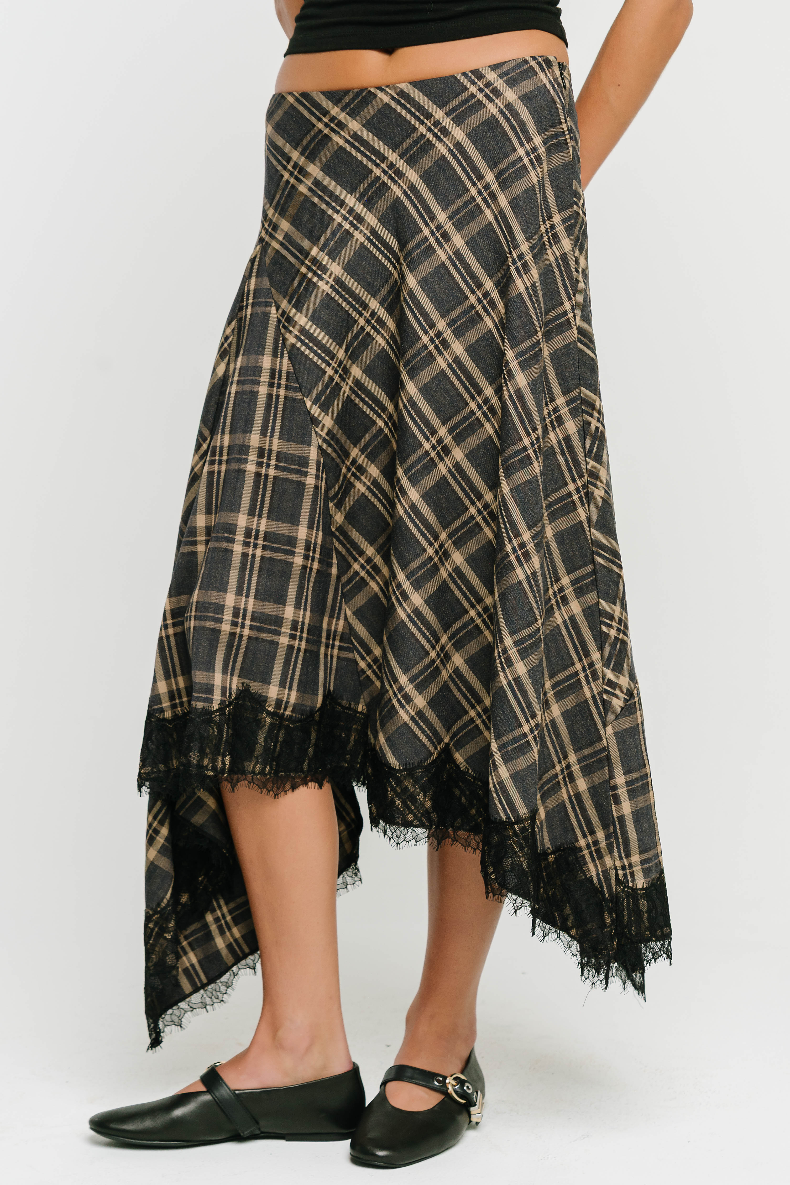 Parker Plaid Midi Skirt