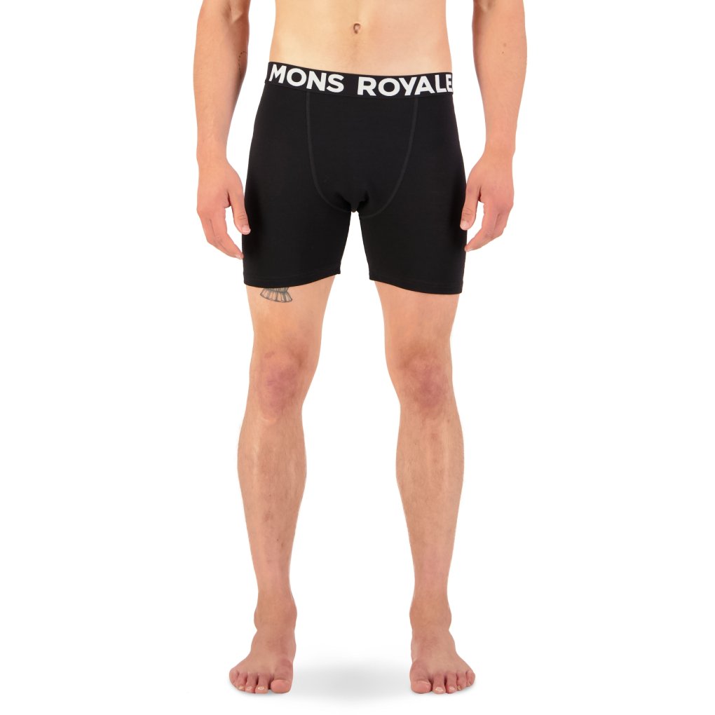 Mons Royale Hold 'em Merino Boxer Men - black