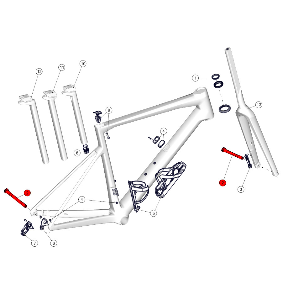 BMC Stealth Axle Set for Teammachine SLR01 / SLR / Timemachine Road 01 (MY 2021) - 30000699