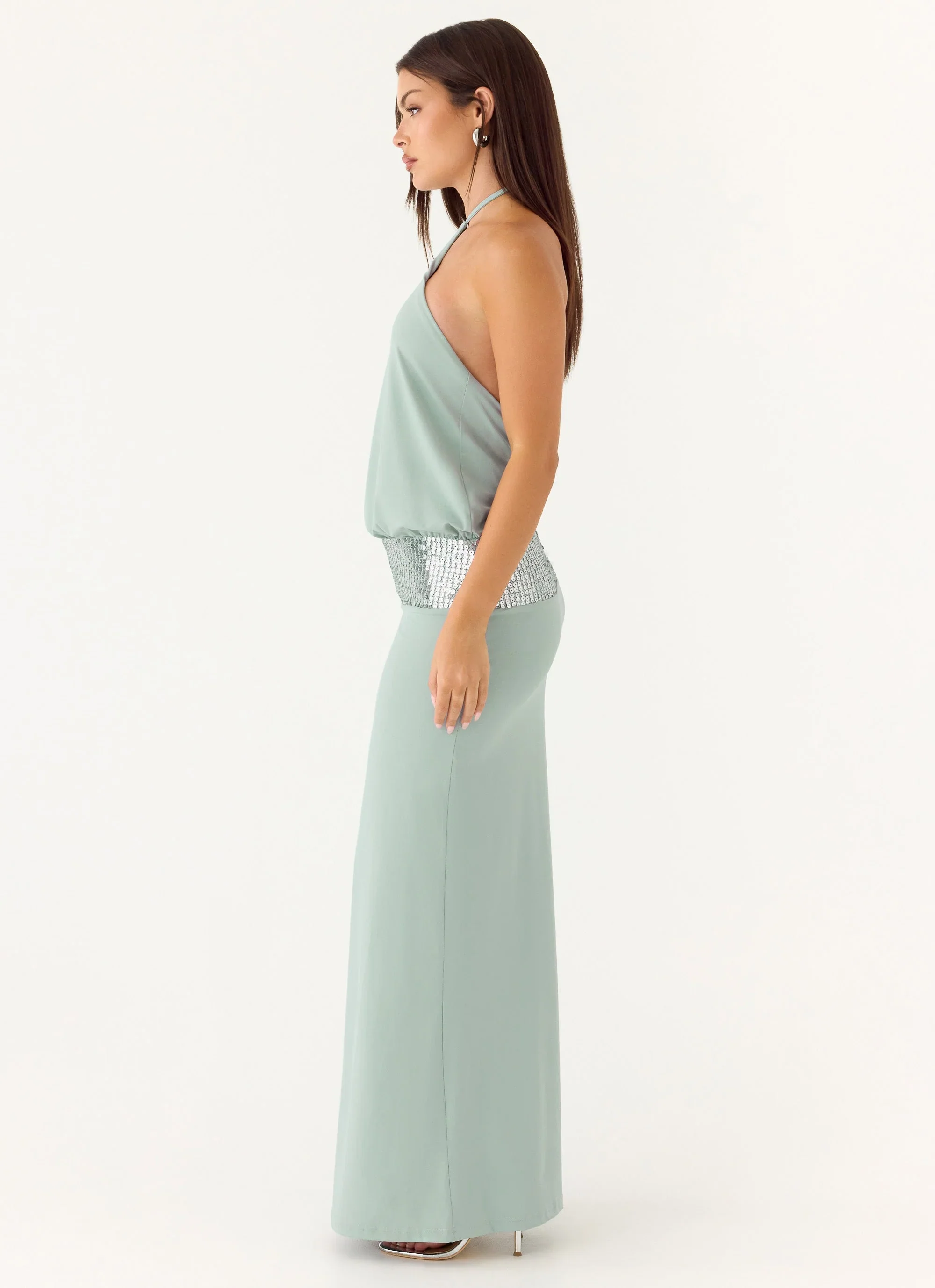 Marcie Halter Maxi Dress - Mint