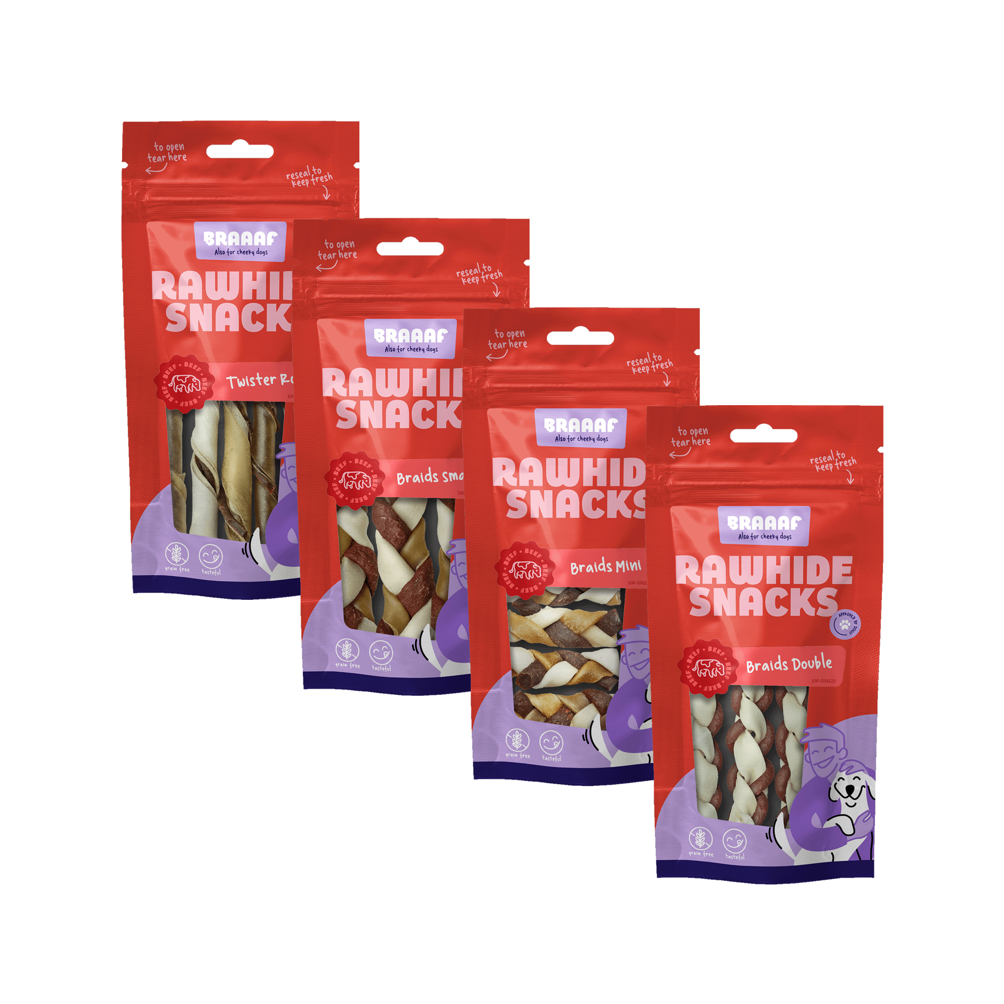 Braaaf Twister Braid - Small - 3 x 12.5cm