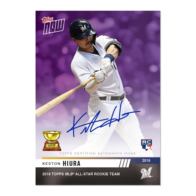 On-Card Auto # to 25 - Keston Hiura - MLB TOPPS NOW® Card RC003C