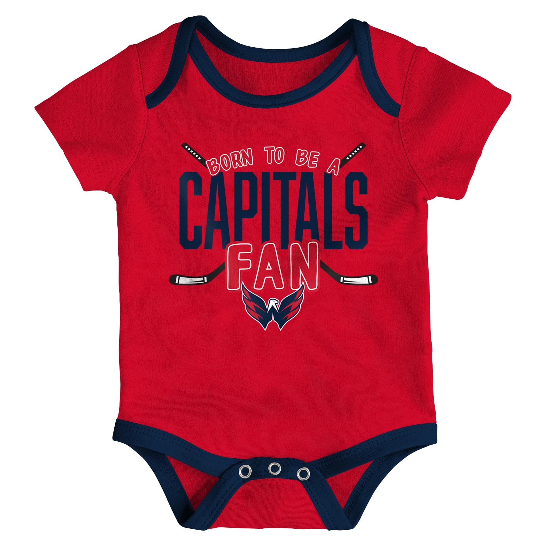 Washington Capitals Game Time NHL Baby Bodysuit Set (3-Piece)