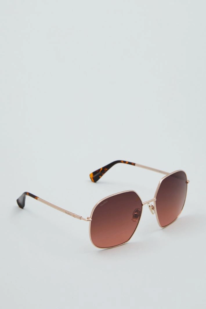 Metal sunglasses - BROWN BORDEAUX