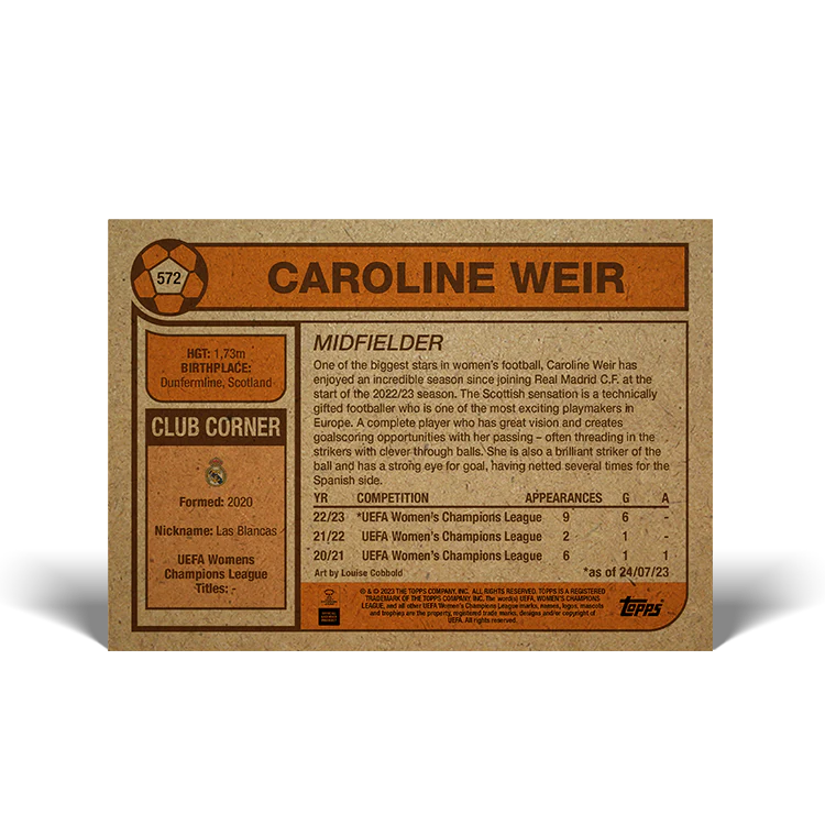 Topps UK - UCC Living Set Card #572 - Caroline Weir