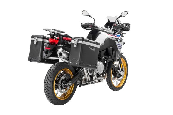 Touratech ZEGA Pro 31/38 suitcase - Gray support included - Black anodizedRef: Trt01590A / 01-082-5732-0