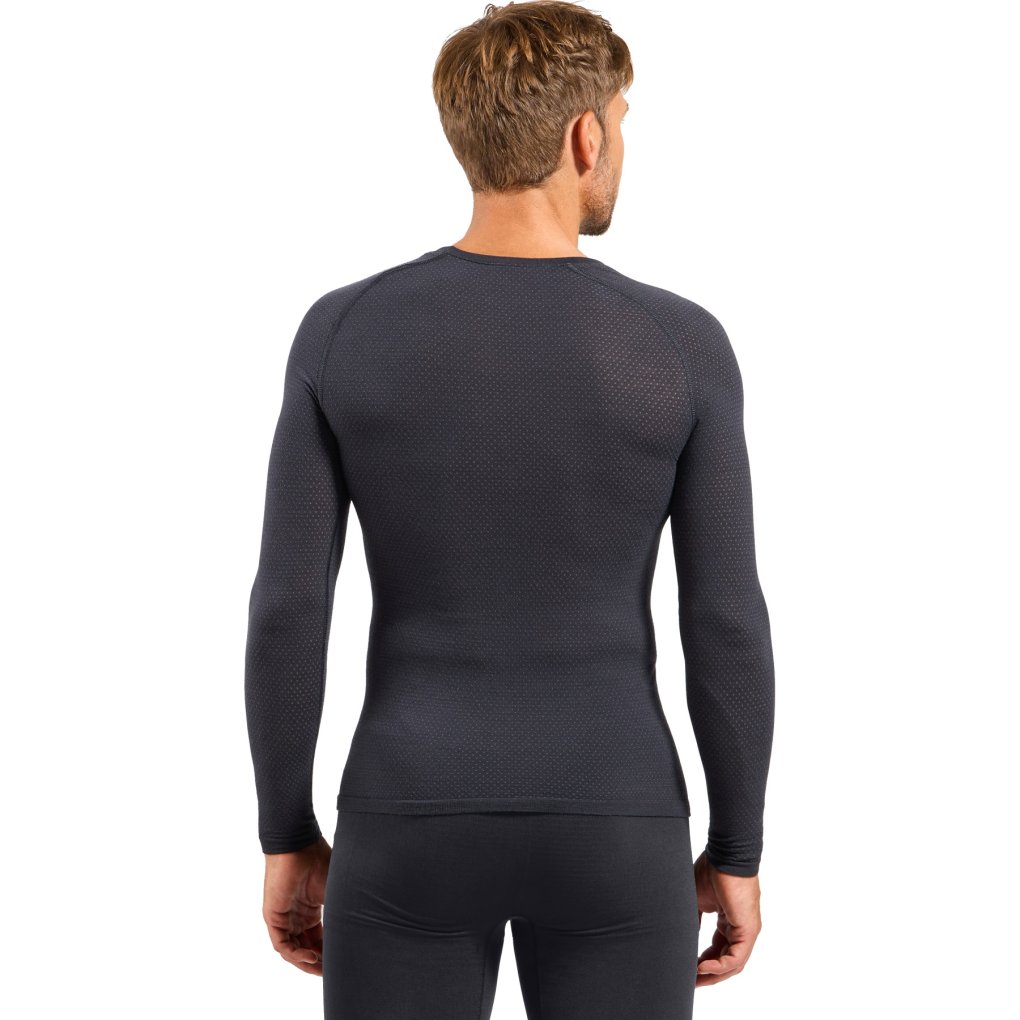 Odlo Performance Wool 140 Seamless Long Sleeve Base Layer Top Men - black