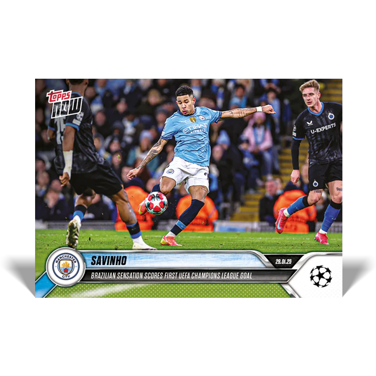 Savinho - Brazilian sensation scores first UEFA Champions League goal - 24/25 UCL Topps NOW® Card 90