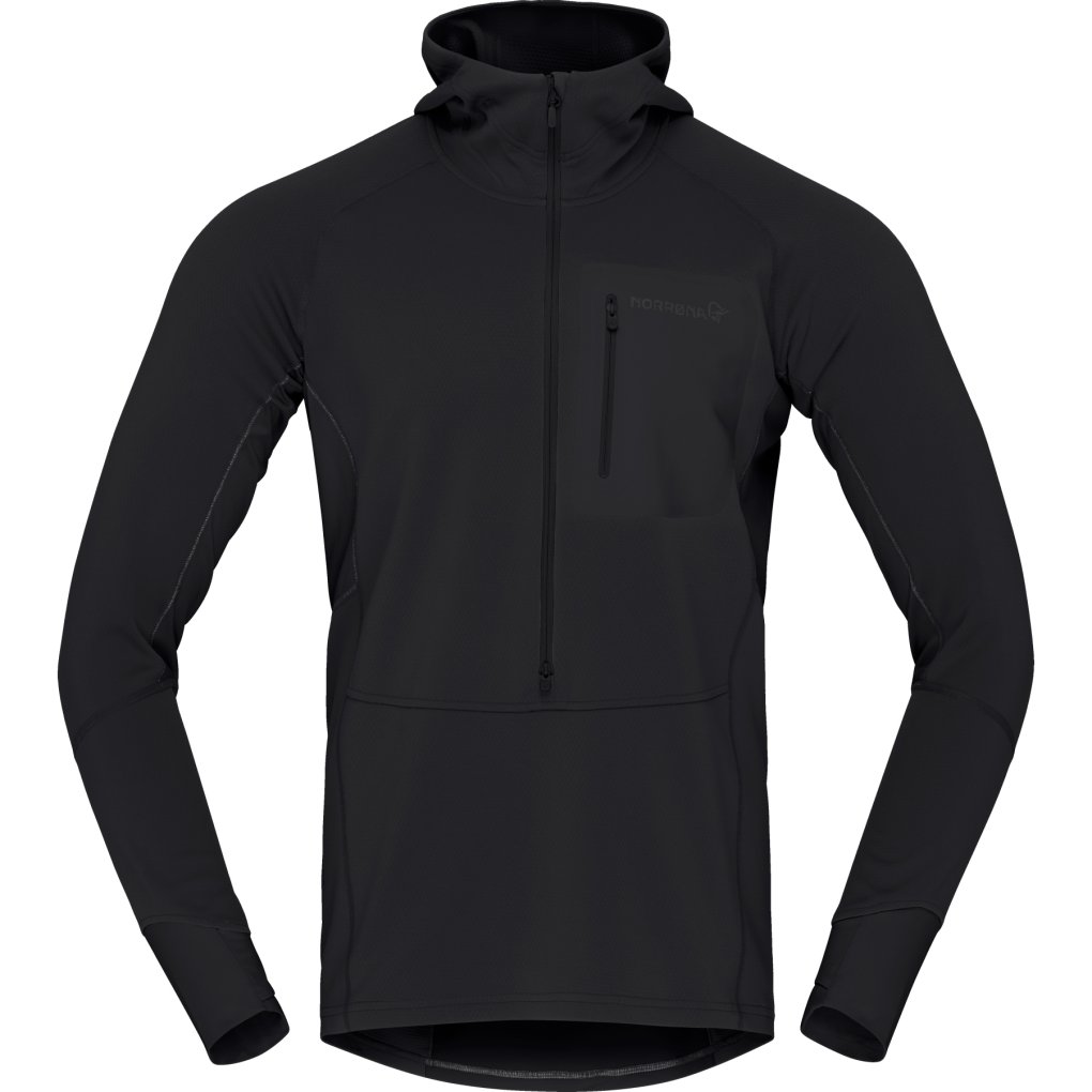 Norrona senja warm1 Hood Pullover Men - Caviar Black