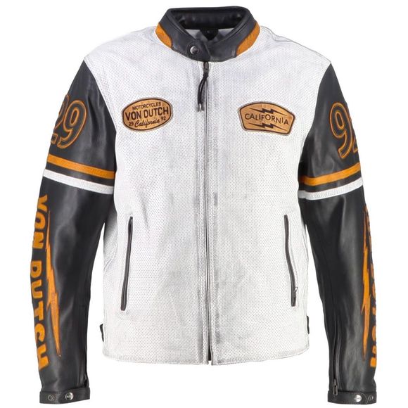 Helstons Von Dutch California Air Motorcycle Jacket - White / BlackRef: HS1381