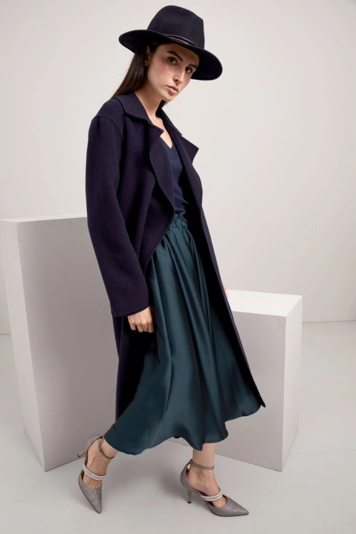 Wool felt fedora hat - NIGHT BLUE