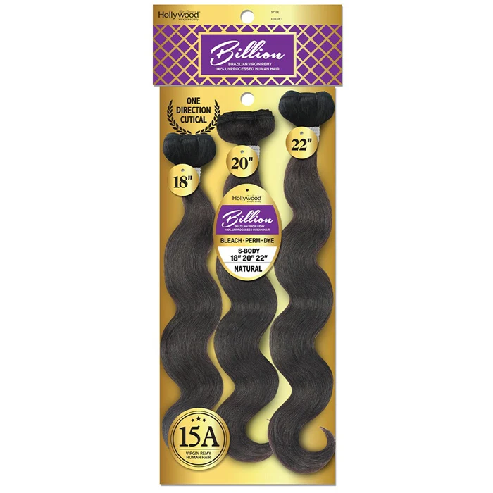 Hollywood Billion Brazilian Virgin Remy 100% Unprocessed Human Hair Weave - S-BODY - 10-28