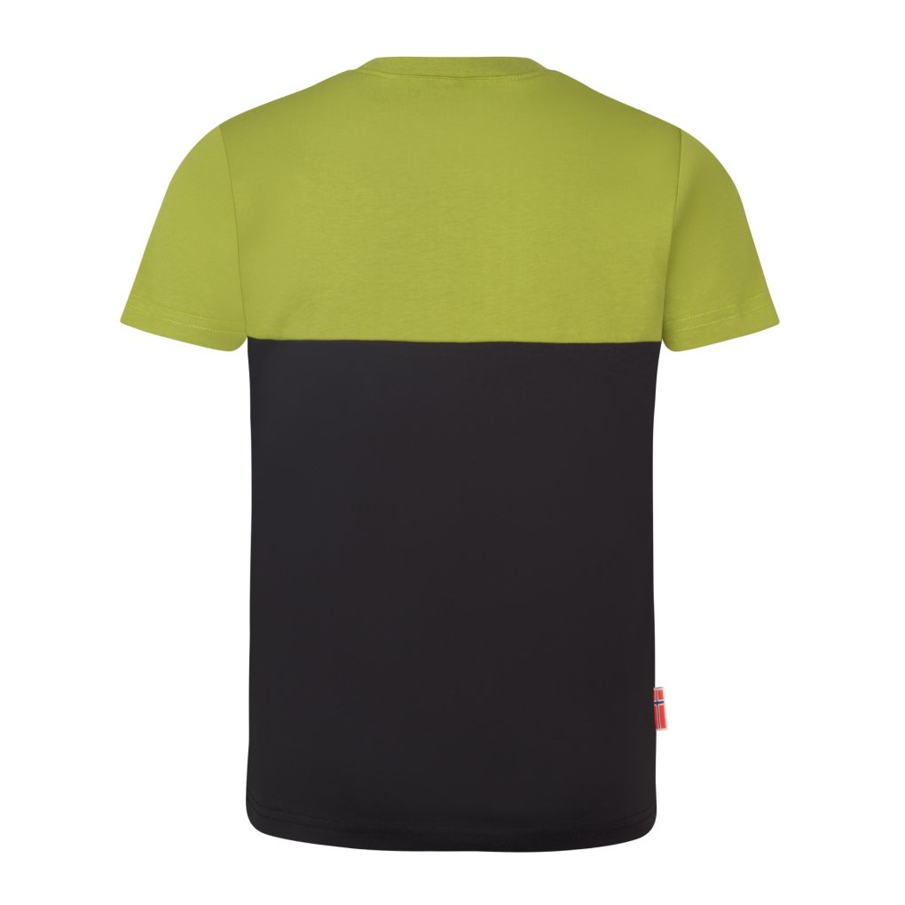 Trollkids Bergen T-Shirt Kids - Black/Pear Green
