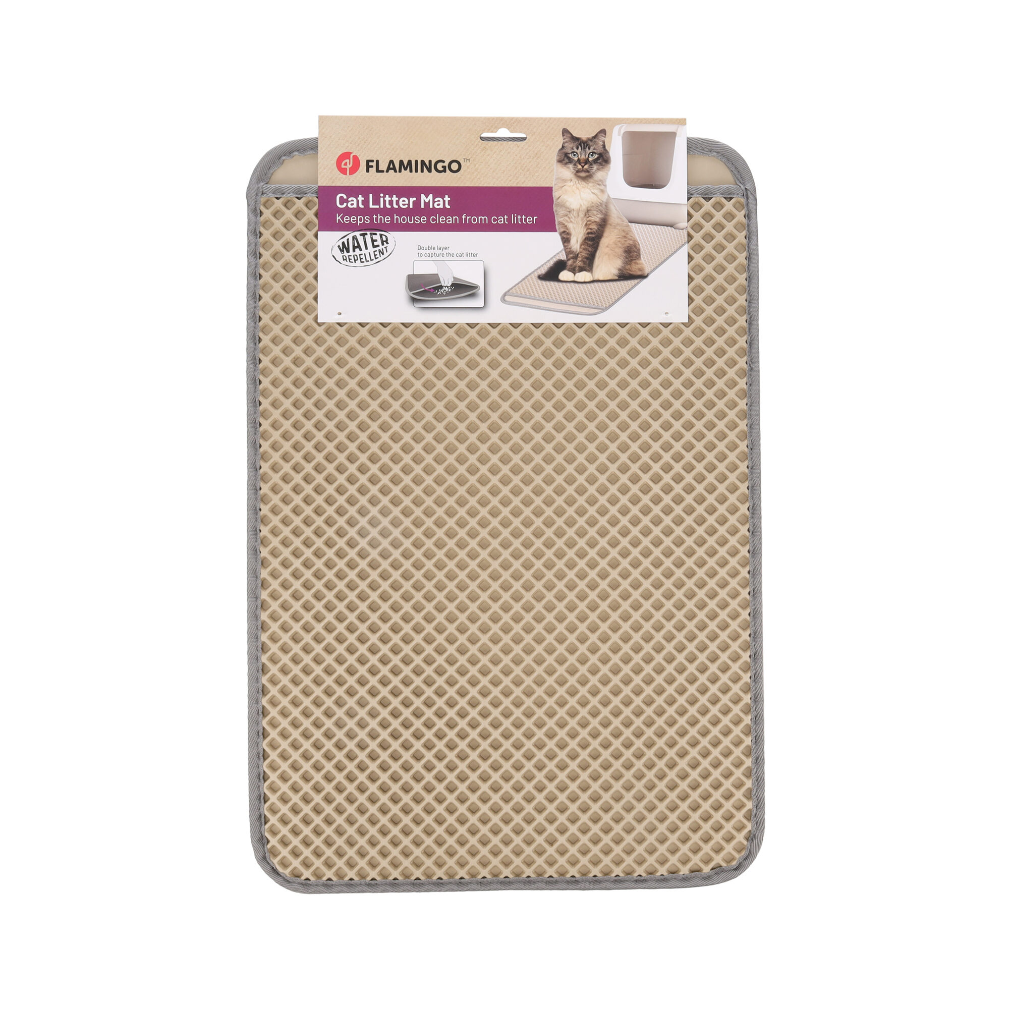 Flamingo Cat Litter Mat Matz - 61 x 41 x 1,3 cm