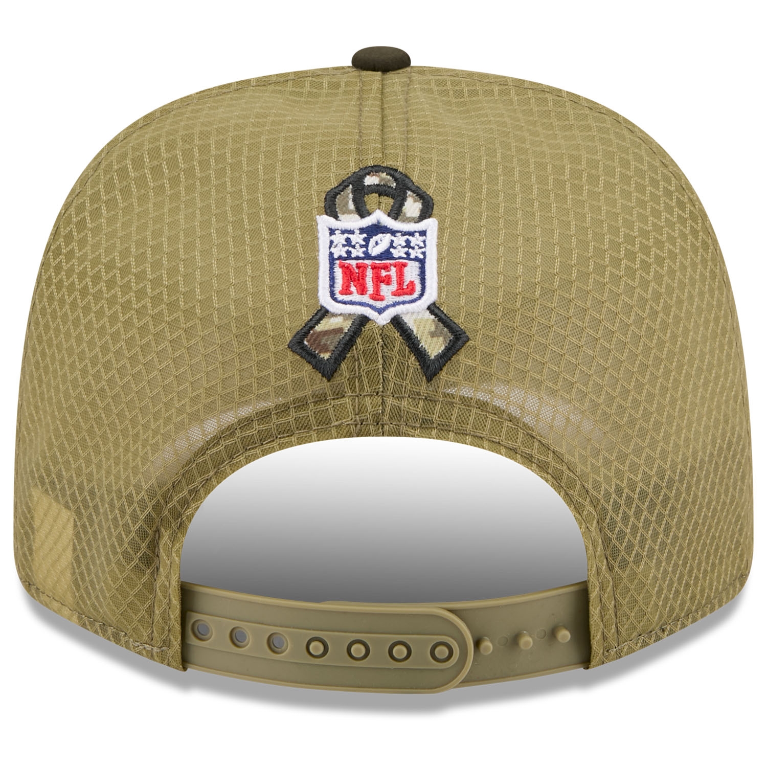 New Orleans Saints 2025 NFL Salute to Service 9SEVENTY Trucker Snapback Cap Olive