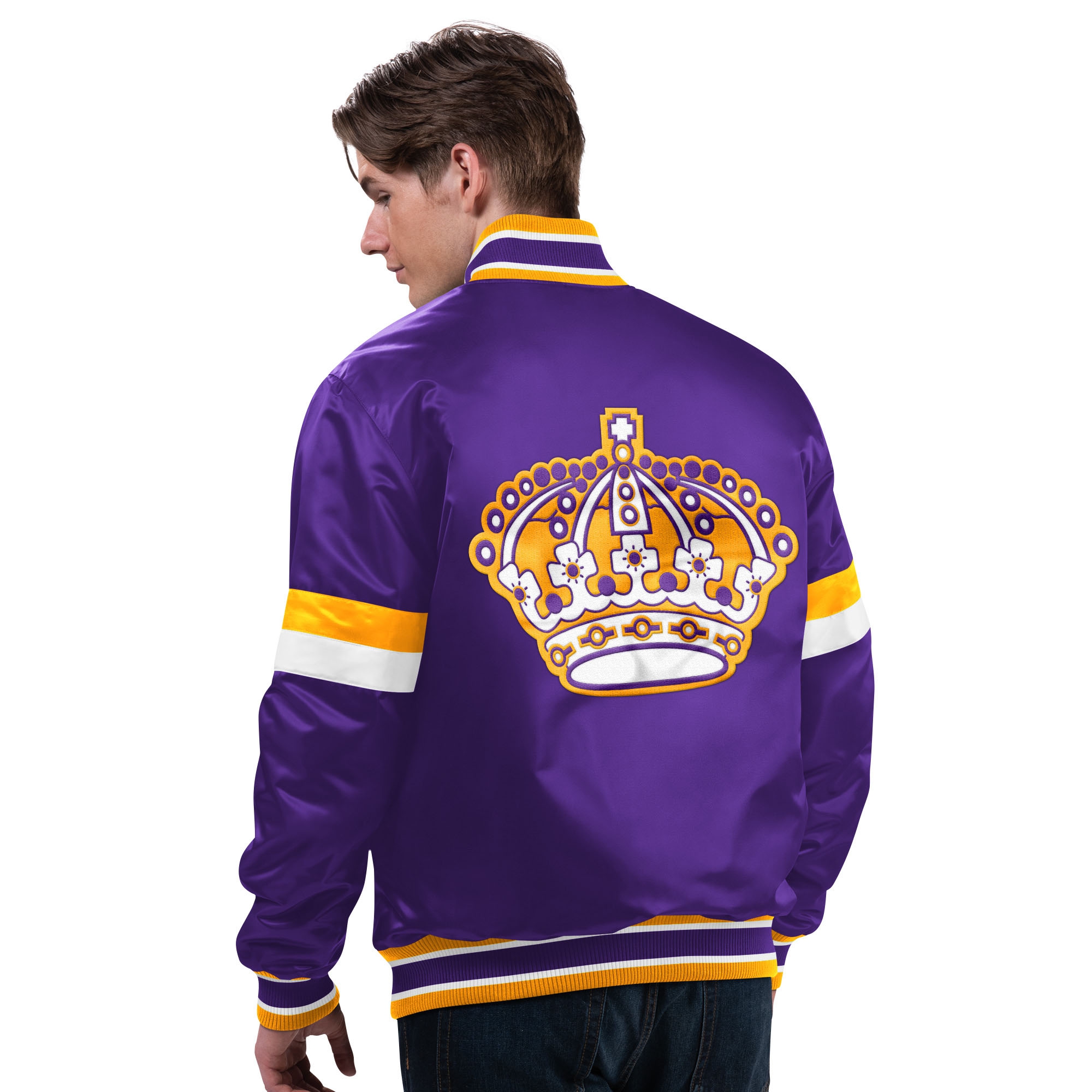 Los Angeles Kings Starter Vintage Diveplay NHL Varsity Jacket