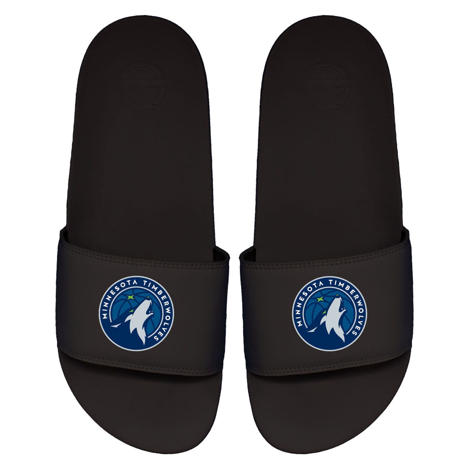 Minnesota Timberwolves Primary Logo ISlide NBA Gel Slides Black