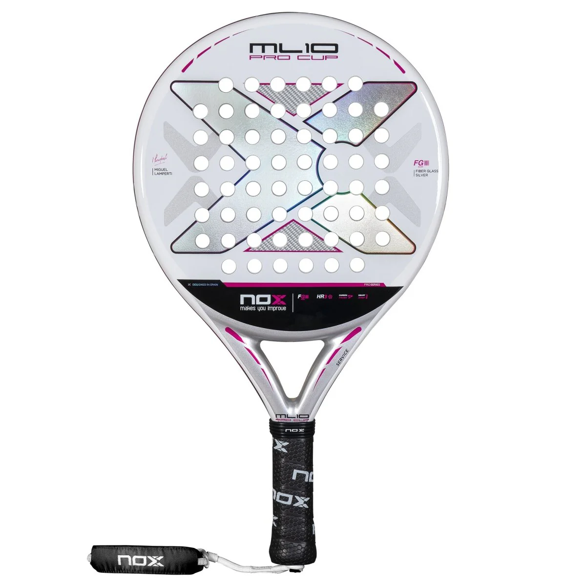 ML10 PRO CUP SILVER. Miguel Lamperti's racket