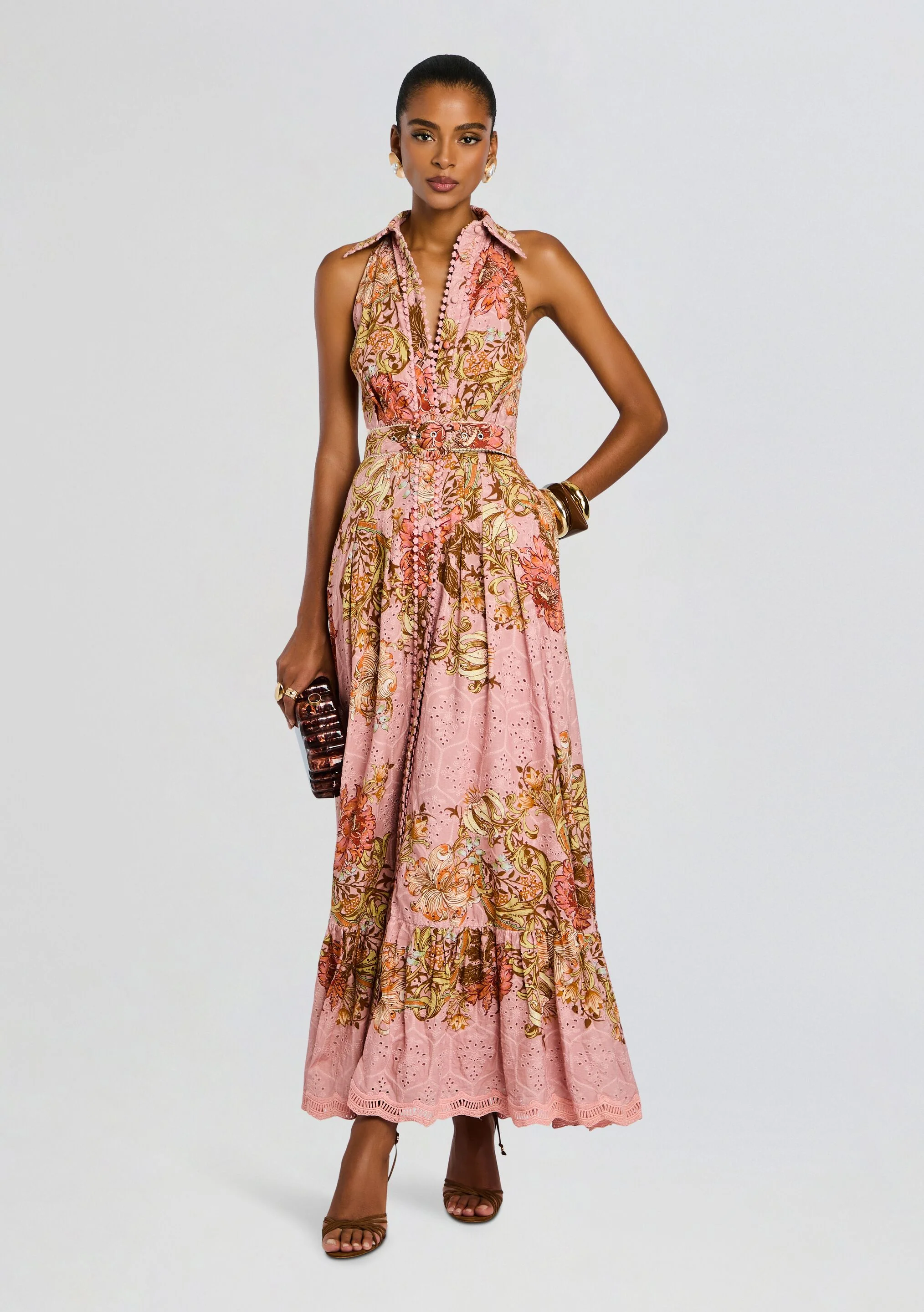 Sula Long Shirt Dress With Buckle Belt