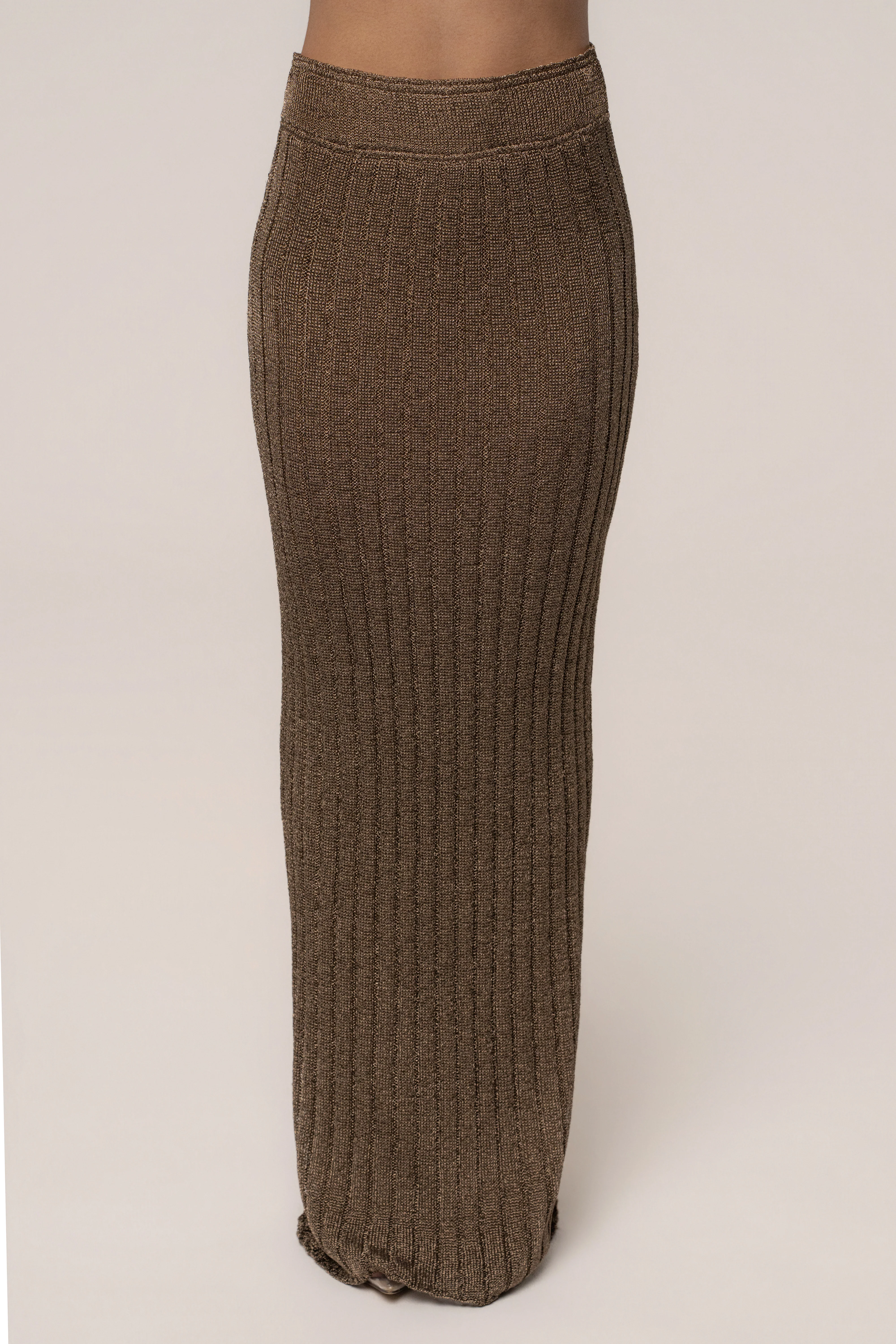 Bronze Resort Metallic Maxi Skirt