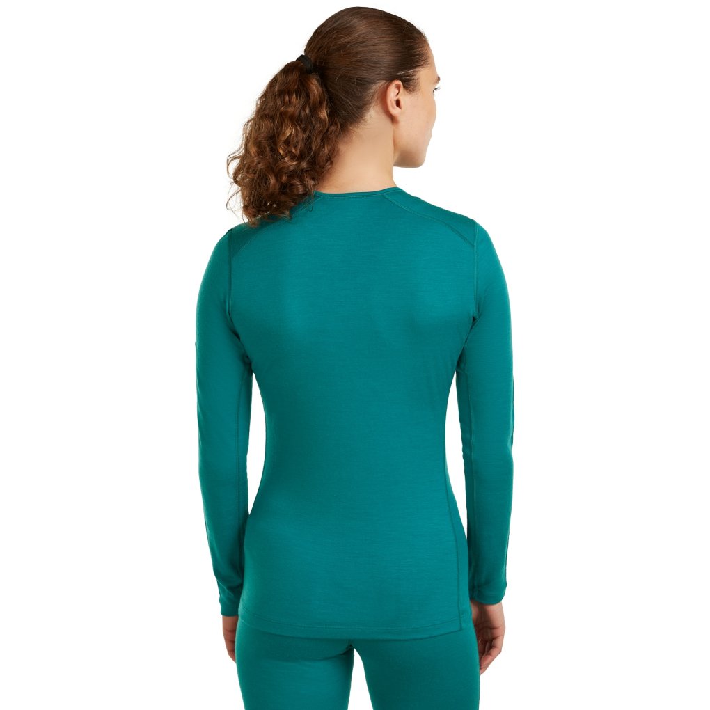 Icebreaker Merino 200 Oasis Long Sleeve Crewe Thermal Top Women - Tidal Teal