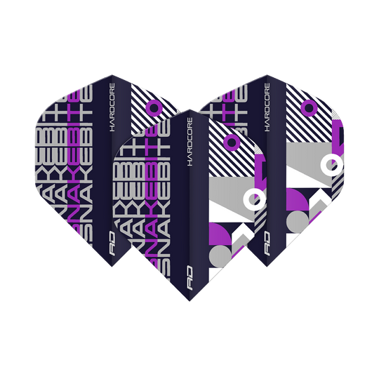 Red Dragon Hardcore Snakebite Black Purple Standard Flights