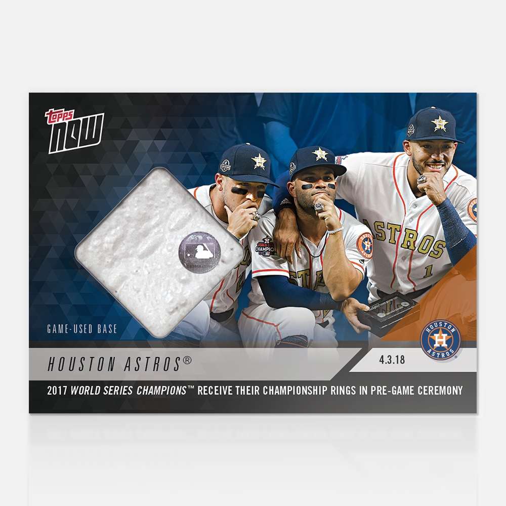 Game Used Base Card # to 49 - Houston Astros Championship Ring Ceremony - TOPPS NOW