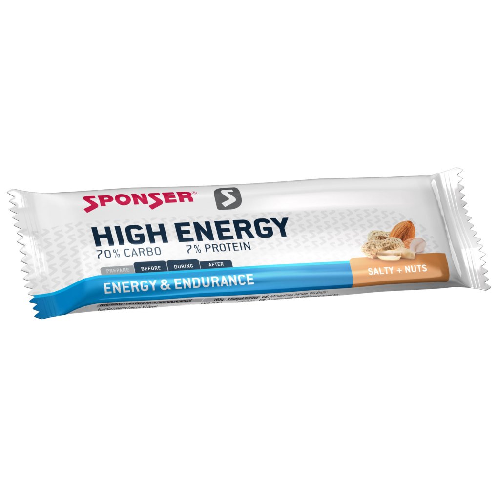 SPONSER High Energy Bar Salty+Nuts - with Carbohydrates - 30x45g