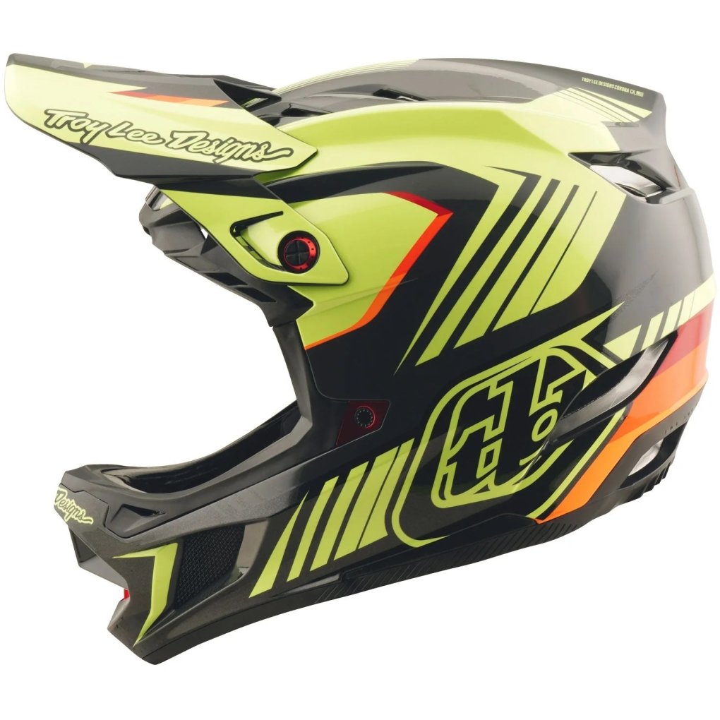 Troy Lee Designs D4 Polyacrylite MIPS Helmet - Qualifer Black/Yellow