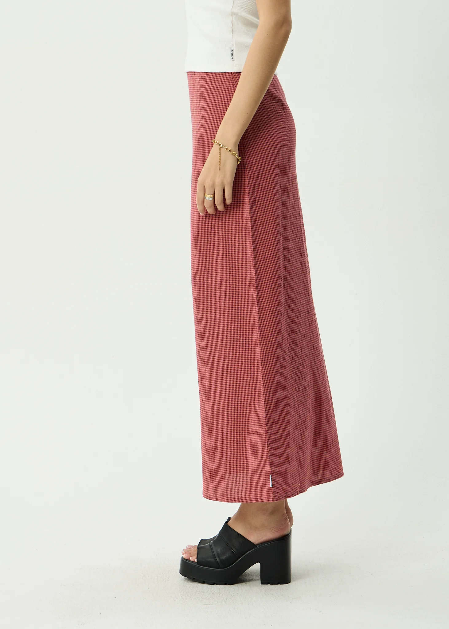 AFENDS Womens Kali - Maxi Skirt - Indy Rose Check