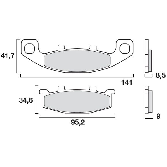 Plaquettes de freins Brembo Sinter Métal Fritté avantRef : 07KA09SA