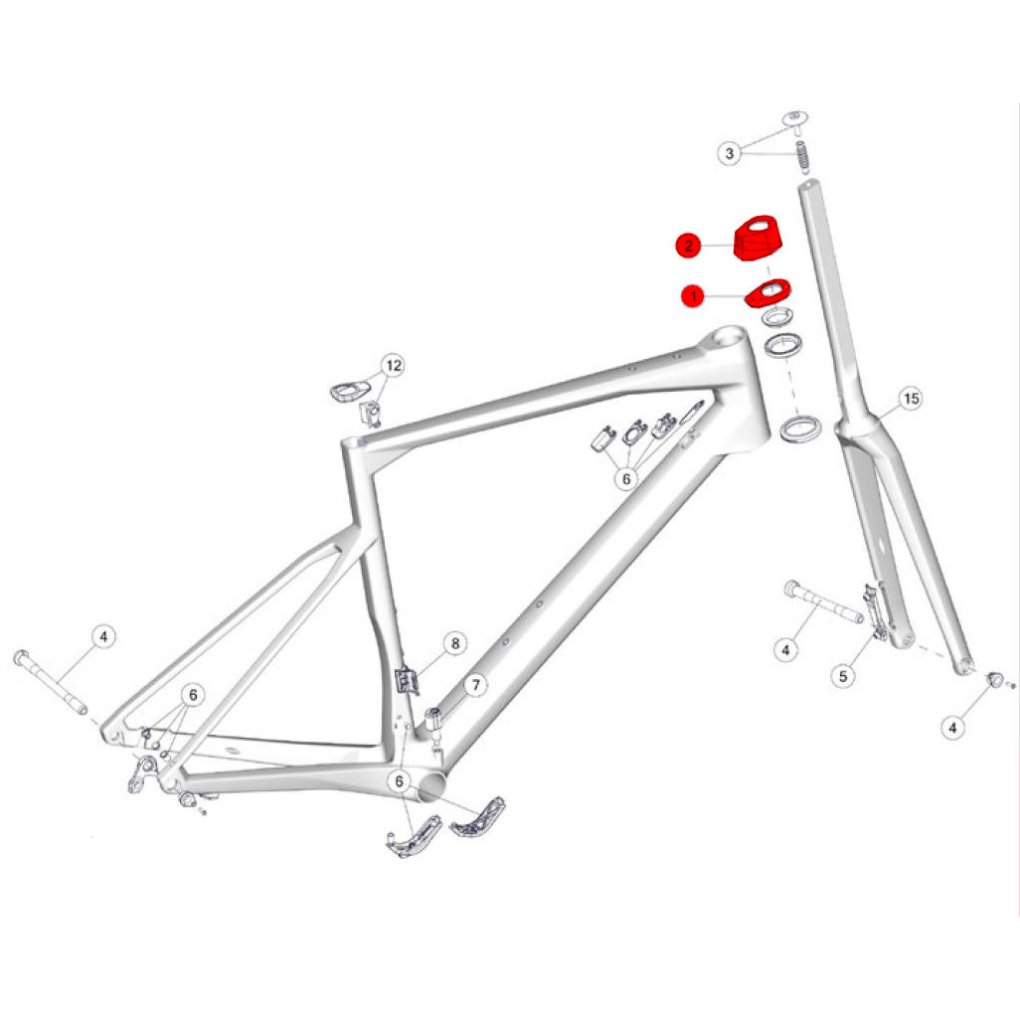 BMC Topcone Set for Roadmachine 01 with ICS / ICS Aero Stems (MY 2020) - 30001803