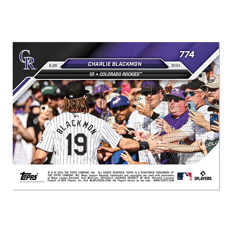 Charlie Blackmon - 2024 MLB Topps NOW® Card 774