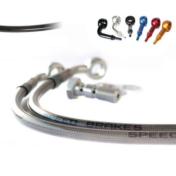 Rear Tecnium Stainless Steel Aviation Hoses Kit - GrayHONDA 600 CBR 600 F (PC35) - 2001 - 2002Ref: SPB0238