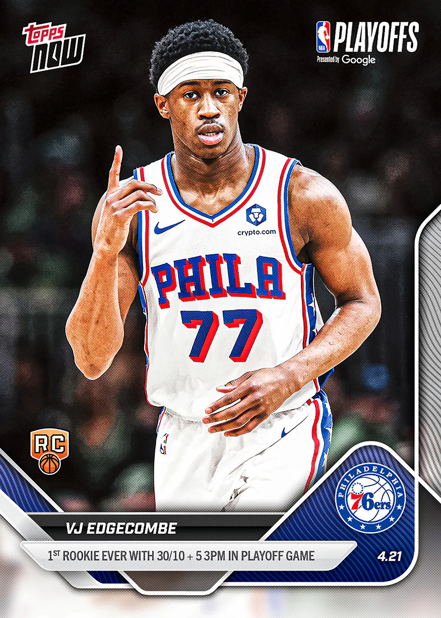 VJ Edgecombe - 2025-26 NBA Topps NOW® - Card 267