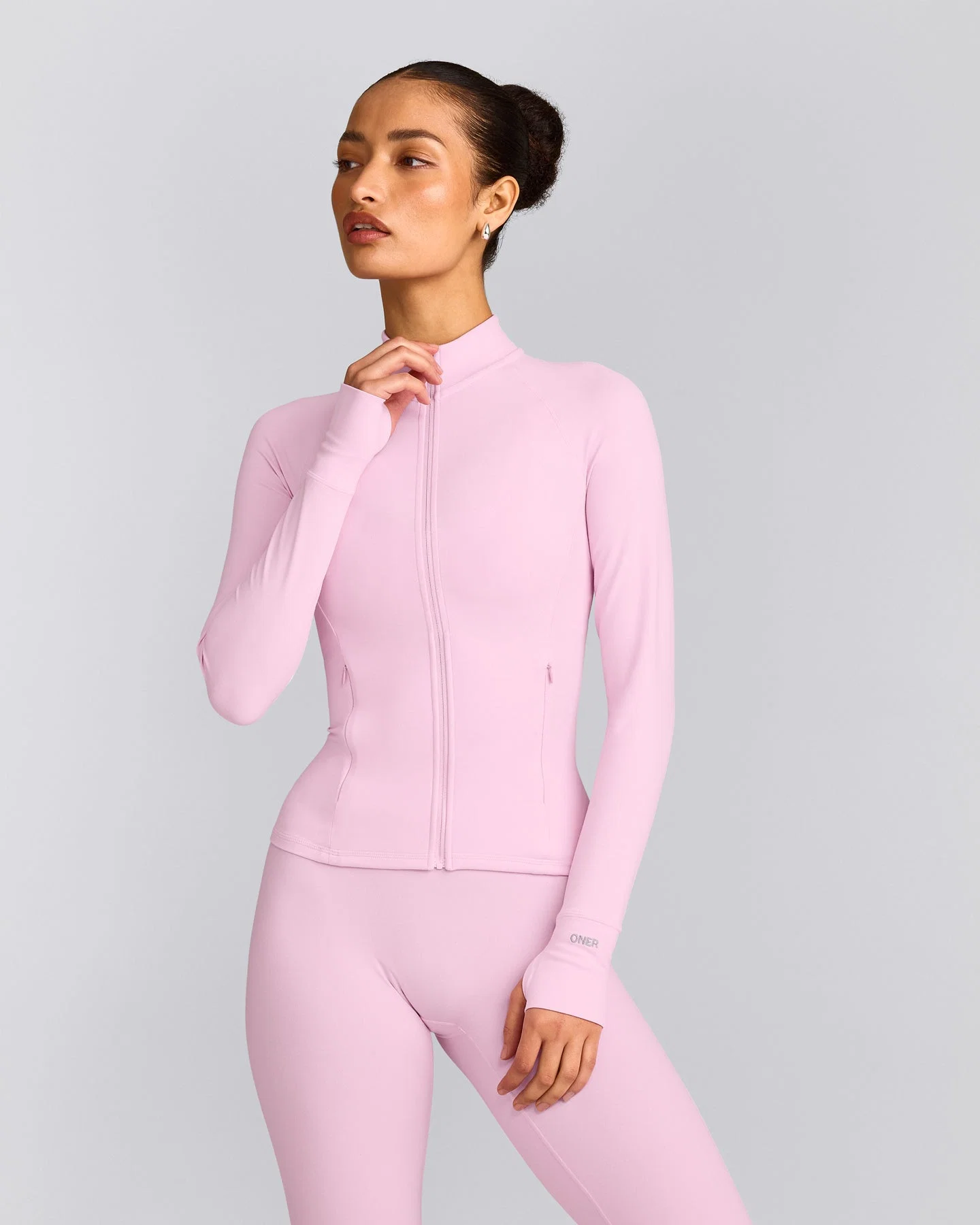 SoftMotion™ Jacket with Grey Logo | Chalk Pink