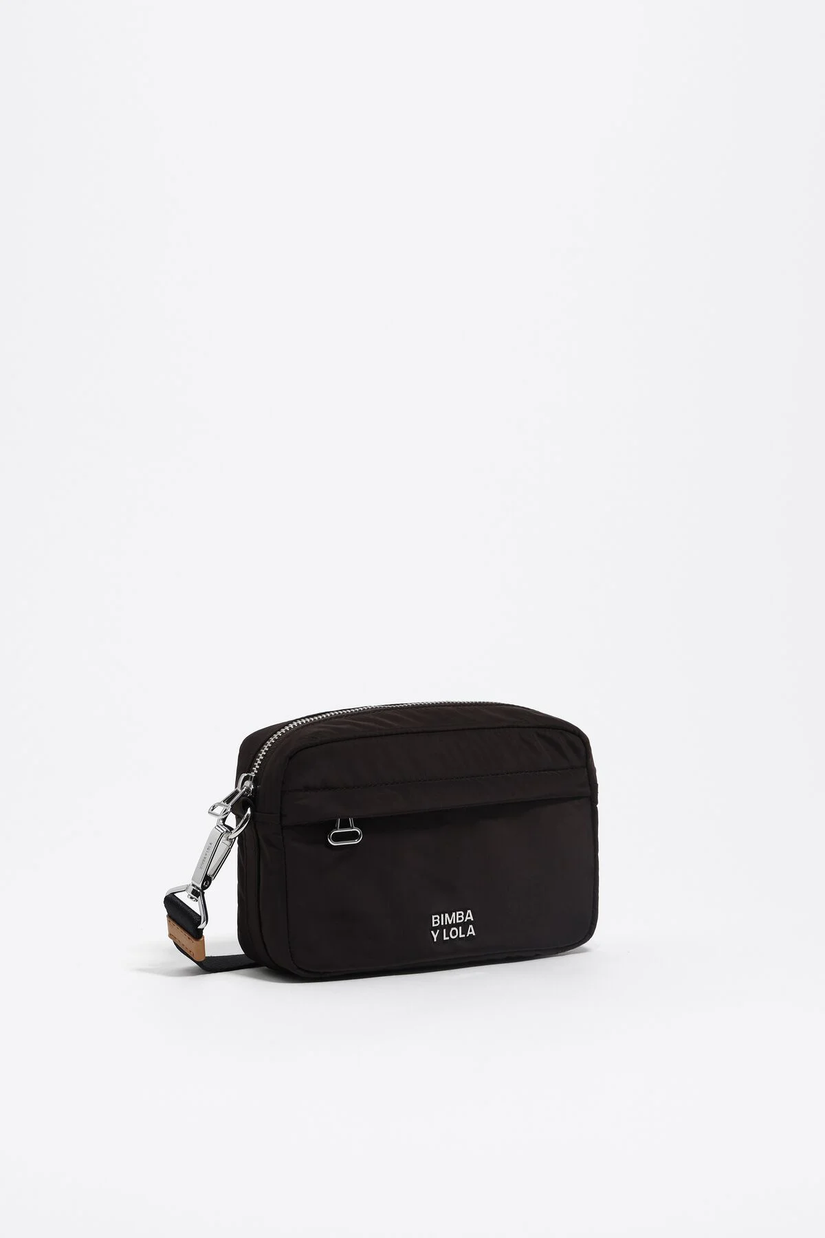 Charcoal nylon crossbody bag