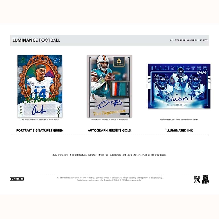 2025 Panini Luminance Football NFL Hobby Box