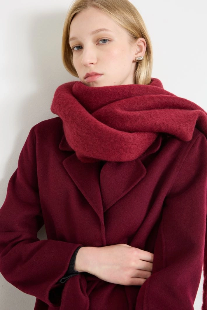 Fluffy scarf - BORDEAUX
