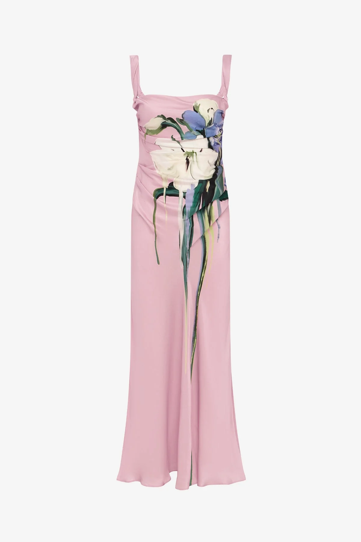 Valentina Maxi Dress - Bouquet Print in Pastel Pink