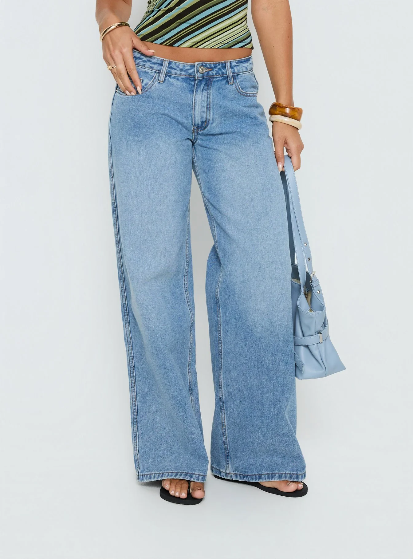 Ramos Low Rise Denim Jeans Bright Blue Wash Petite