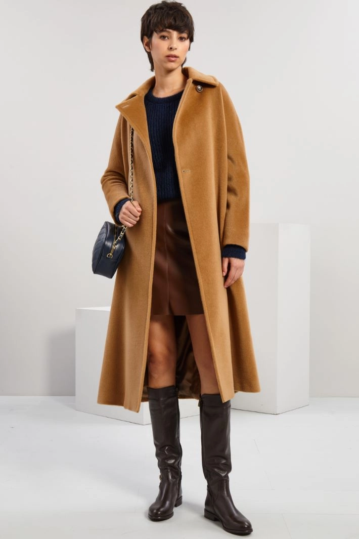 Wool beaver coat - CAMEL