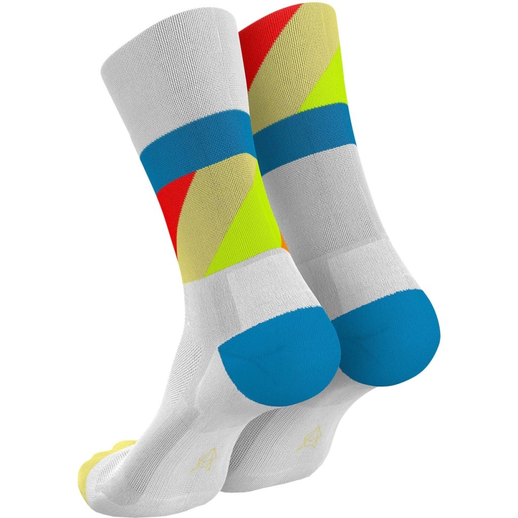 INCYLENCE Ultralight Strides Socks - White Blue Inferno