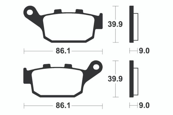 Tecnium Performance sintered metal brake pads - MR 381Ref: TE00976A / 1023032