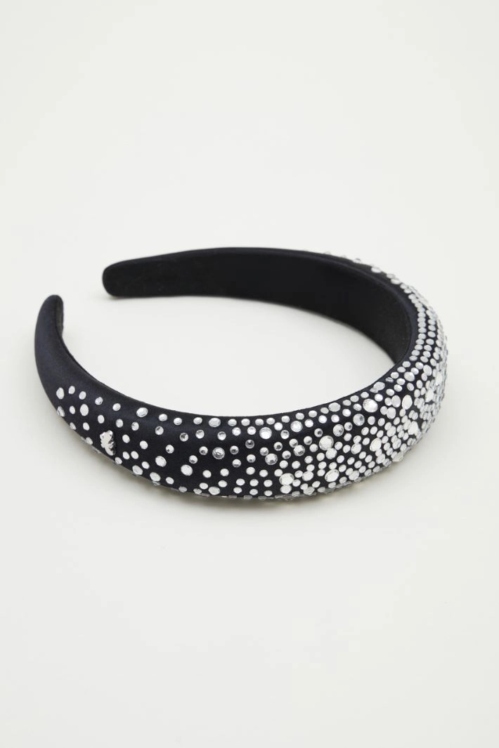 Rhinestone headband - BLACK