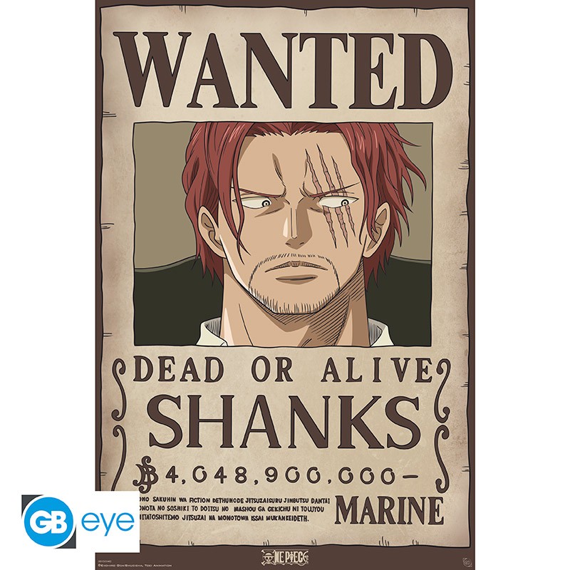 ONE PIECE Poster Wanted Shanks (91.5x61cm)