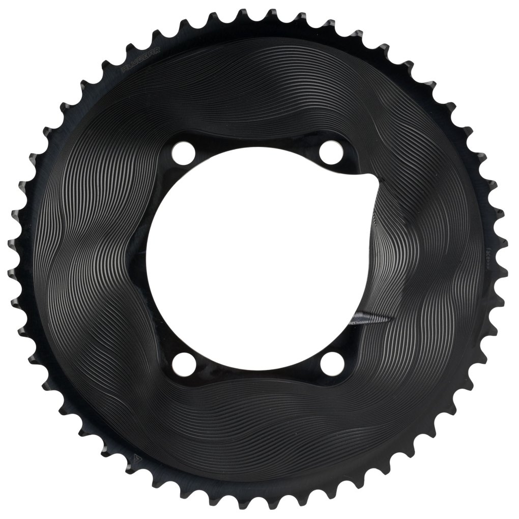 Alugear AERO Chainring Set - Road | 4x BCD 110 (Shimano Asymmetric) | 2x11-speed - round | 50/34T | black